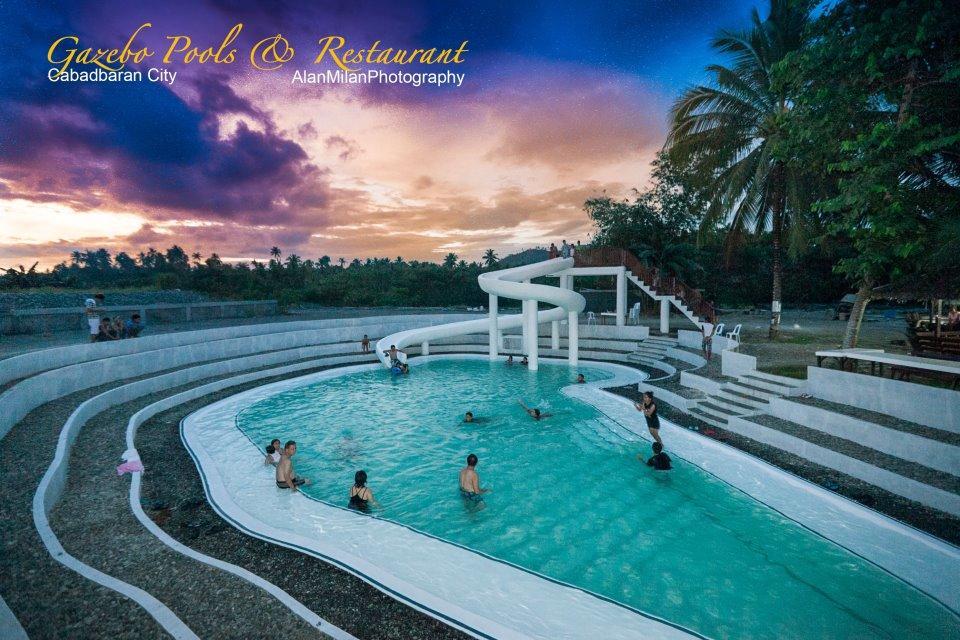 Gazebo Pools And Restaurant Hotel Cabadbaran Exterior photo